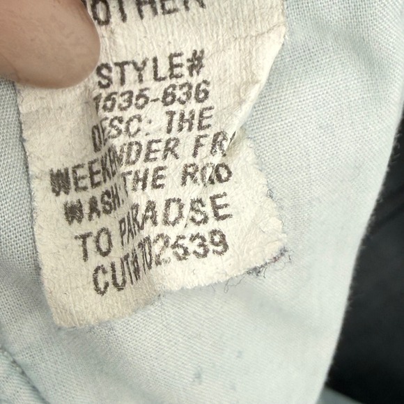 Mother The Hustler Ankle Fray Jeans Blue High Rise Flare Women's Sz 28 - Picture 9 of 16